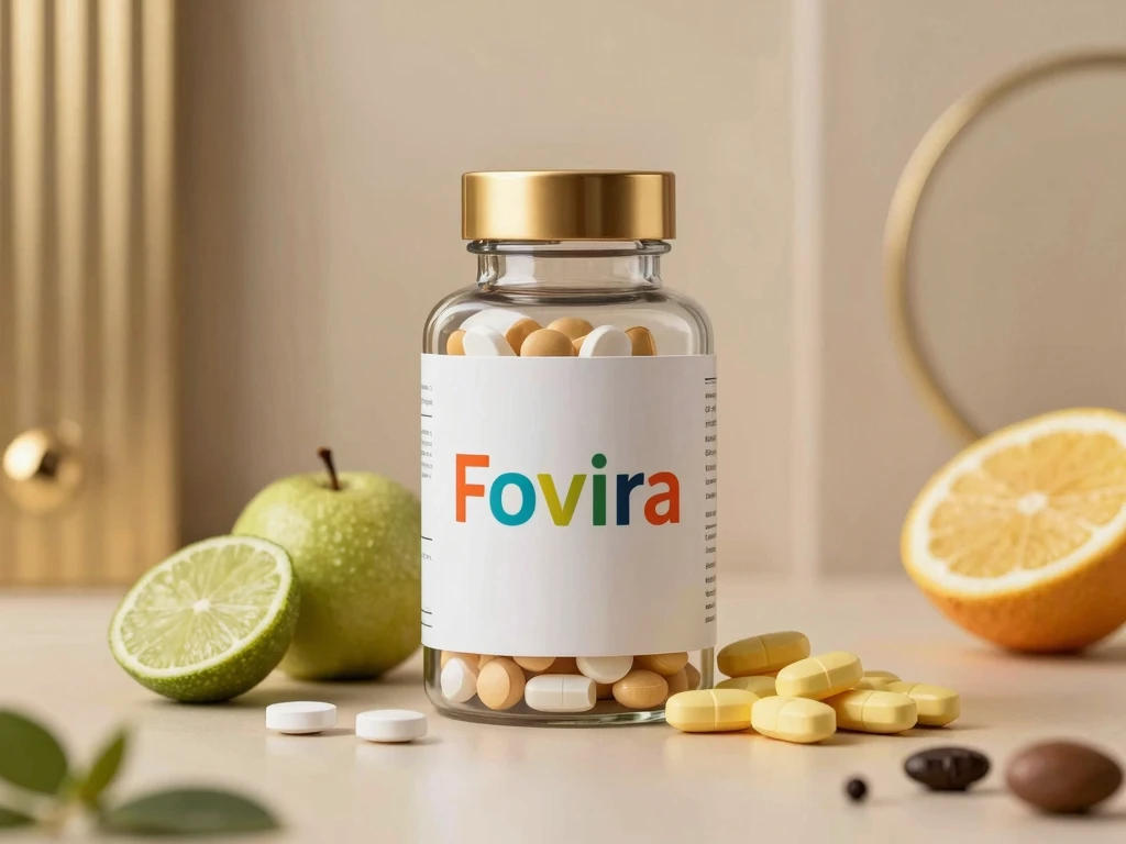 Fovira supplement bottle showing product packaging